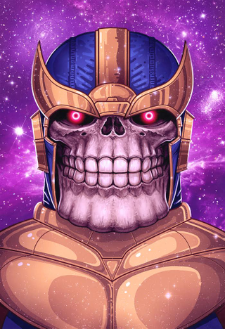 Illustration for article titled Thanos Is Scarier Than Ever In This Exclusive Mondo Poster Reveal
